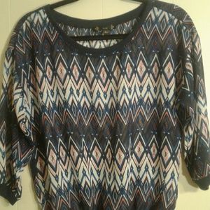 Iris Sheer blouse size large